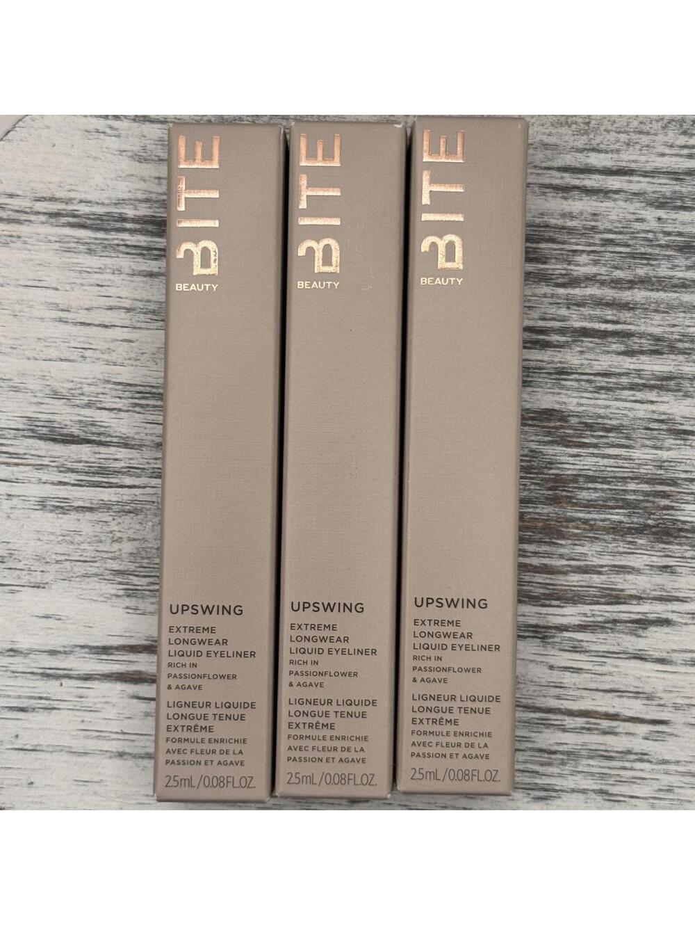 Lot of 3 Bite Beauty Upswing Extreme Longwear Liquid Eyeliner Solid Black BNIB